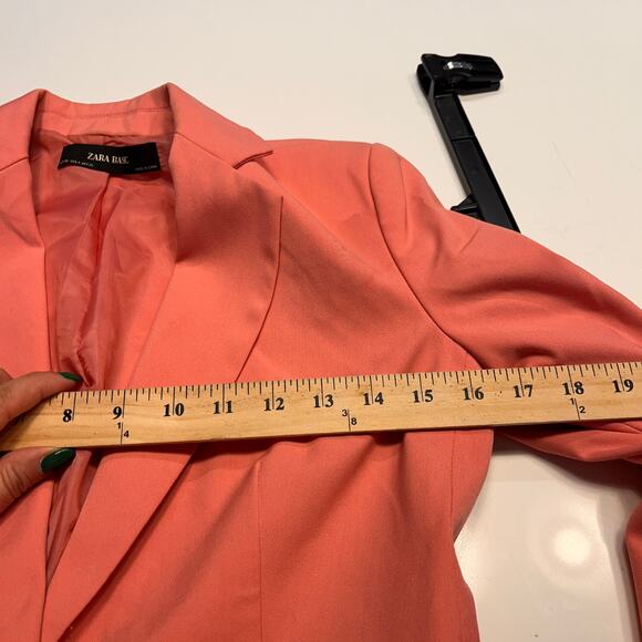 Zara Pink Single Breasted Blazer Sz 4 - Picture 7 of 8